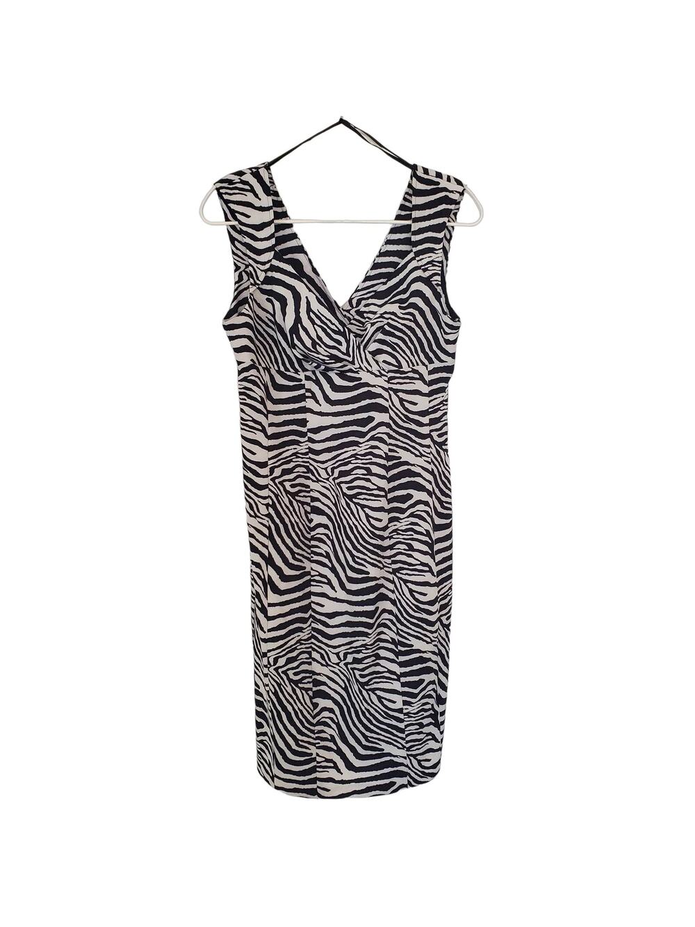 Snap Zebra Midi Sheath Dress Size 11